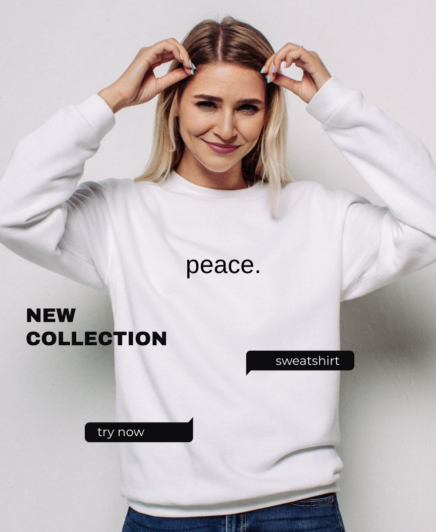 Peace. Minimalist Women’s Sweatshirt
